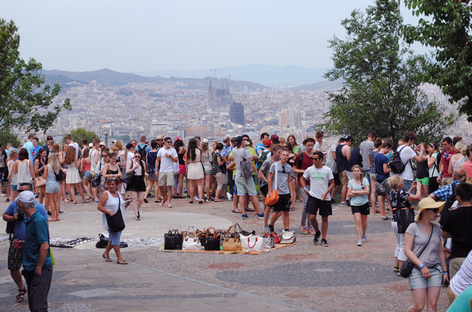 Die schöne Aussicht über dei Stadt Barcelona
